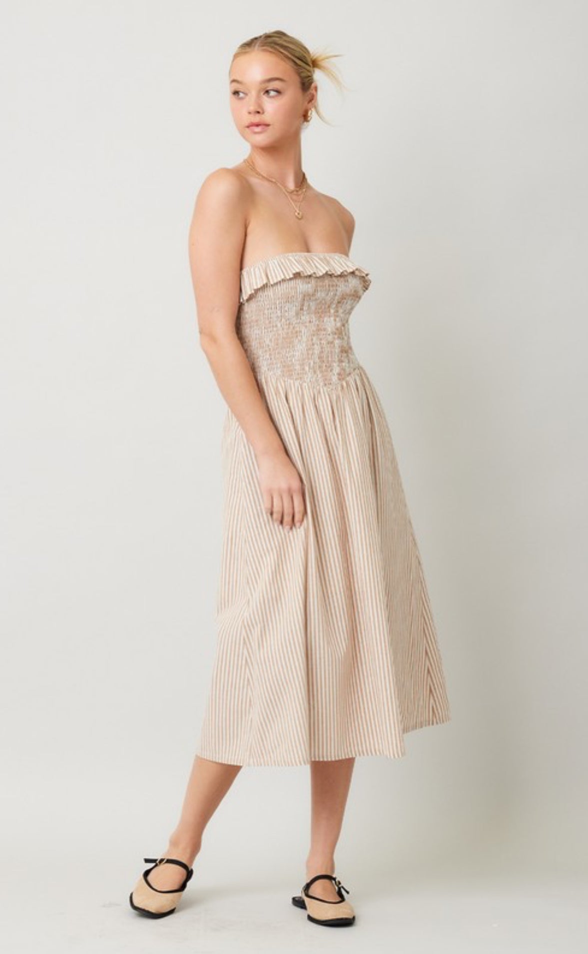 Strapless Midi Dress