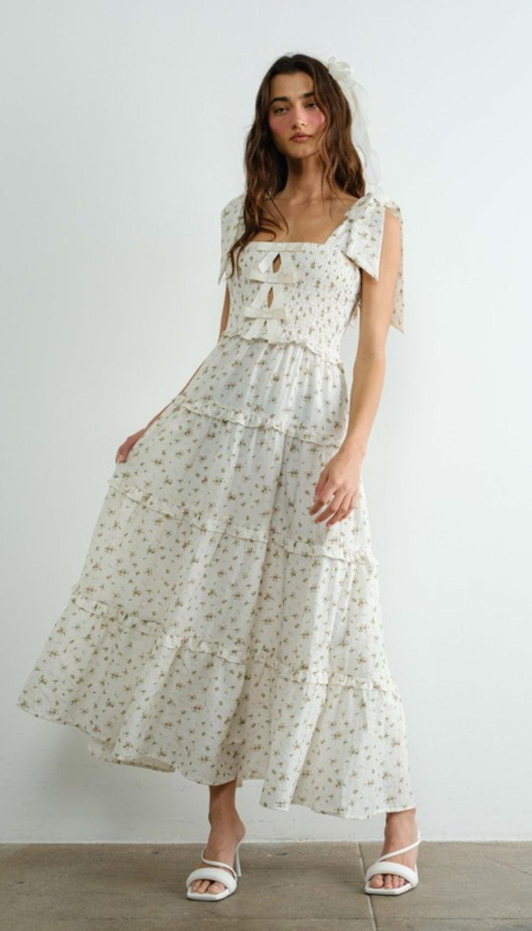 Ribbon Smocked Dress