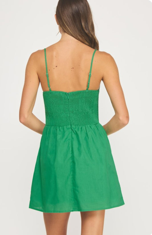 Top Stitch Mini Dress