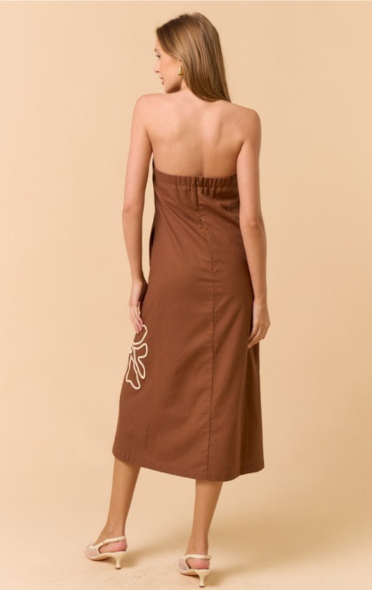 Floral Embroidery Maxi Dress