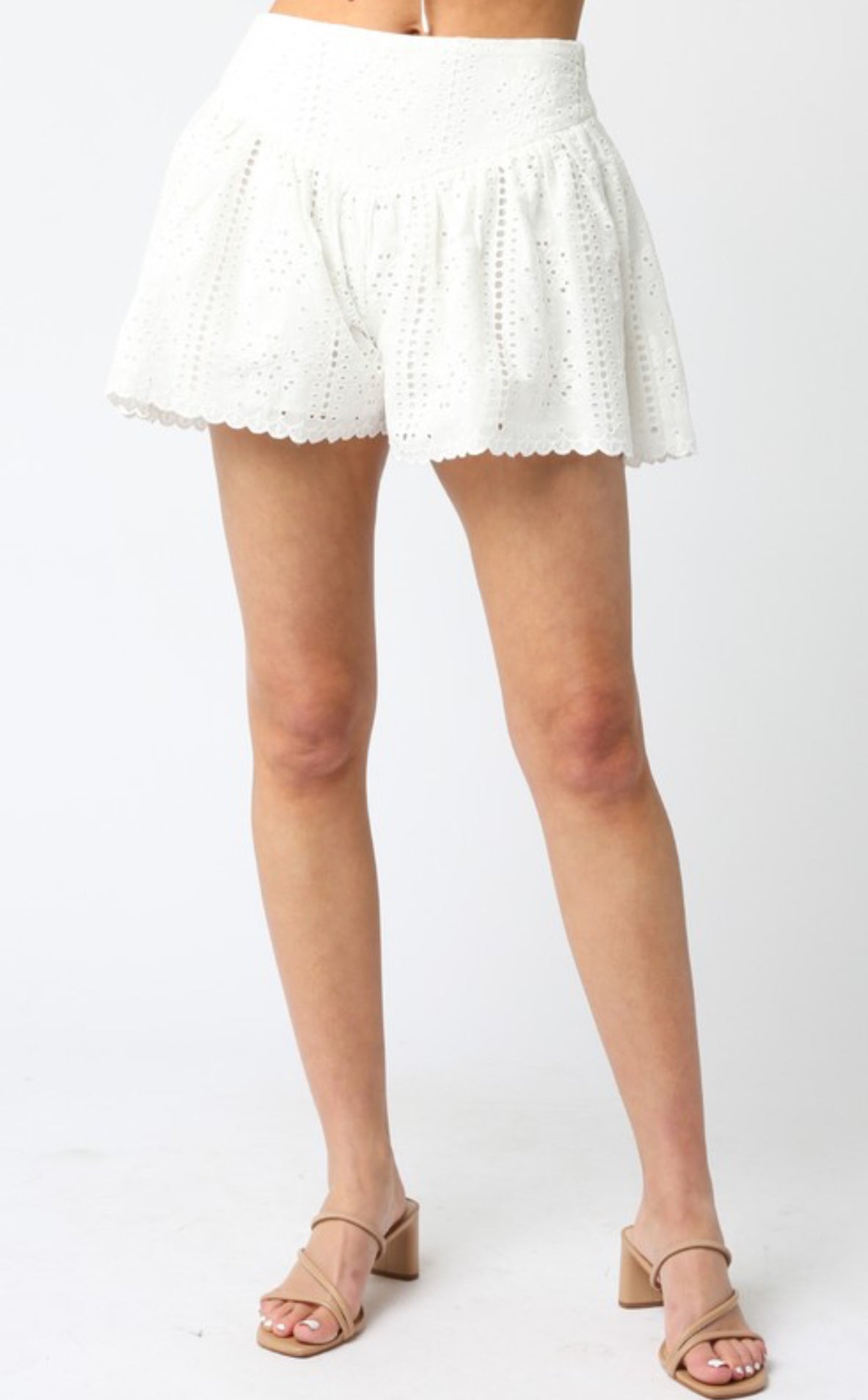 Embroidery Wide Leg Shorts