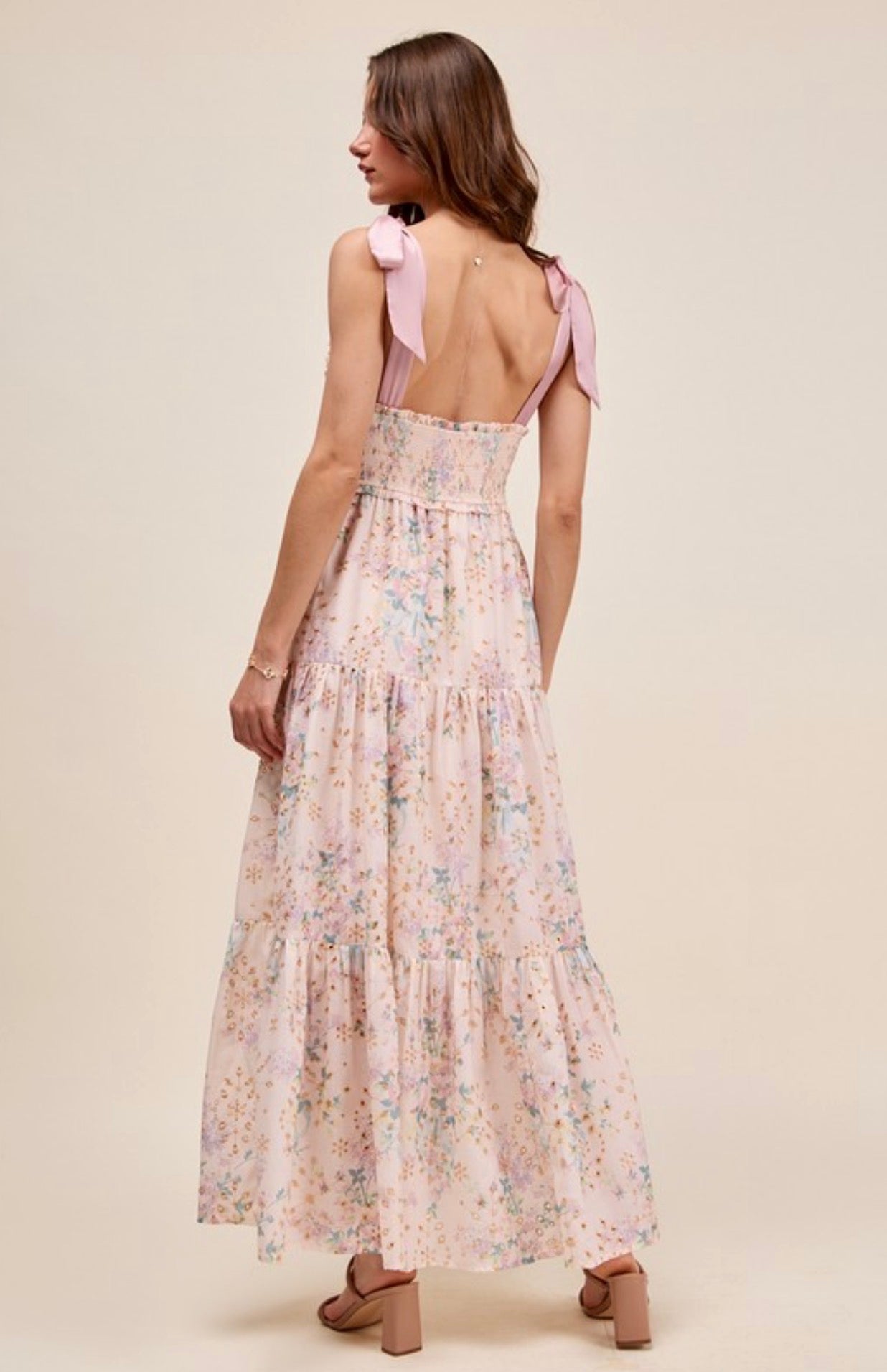 Floral Eyelet Maxi Dress