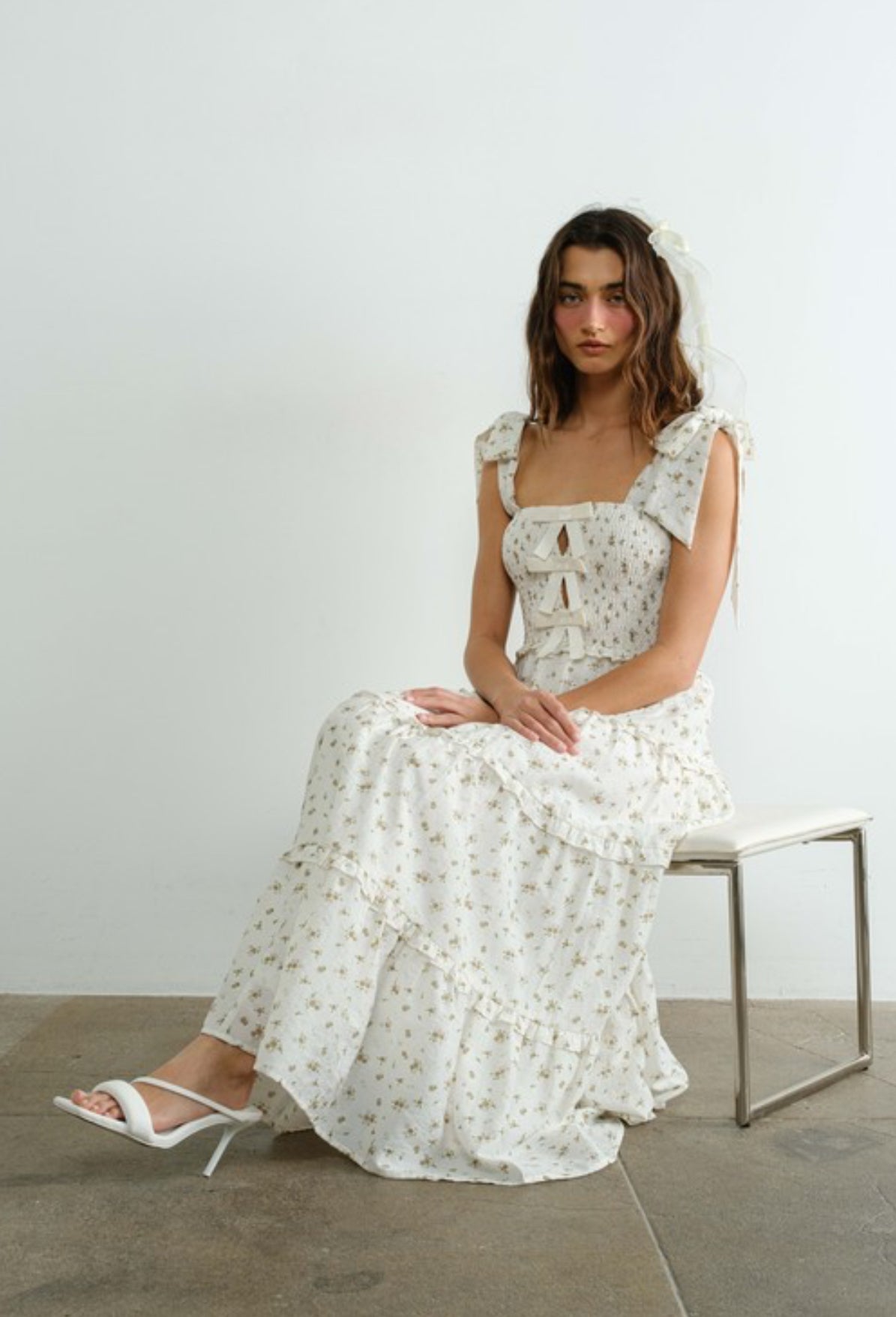 Ribbon Smocked Dress
