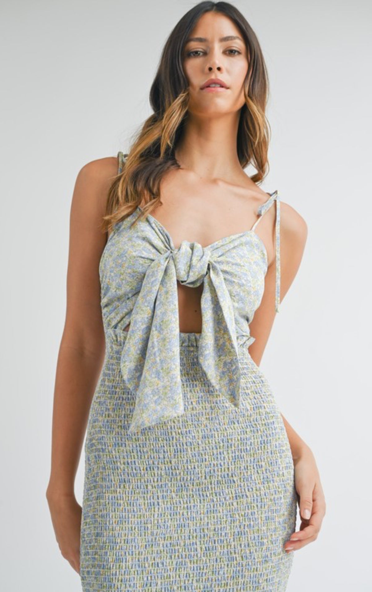 Self Tie Midi Dress