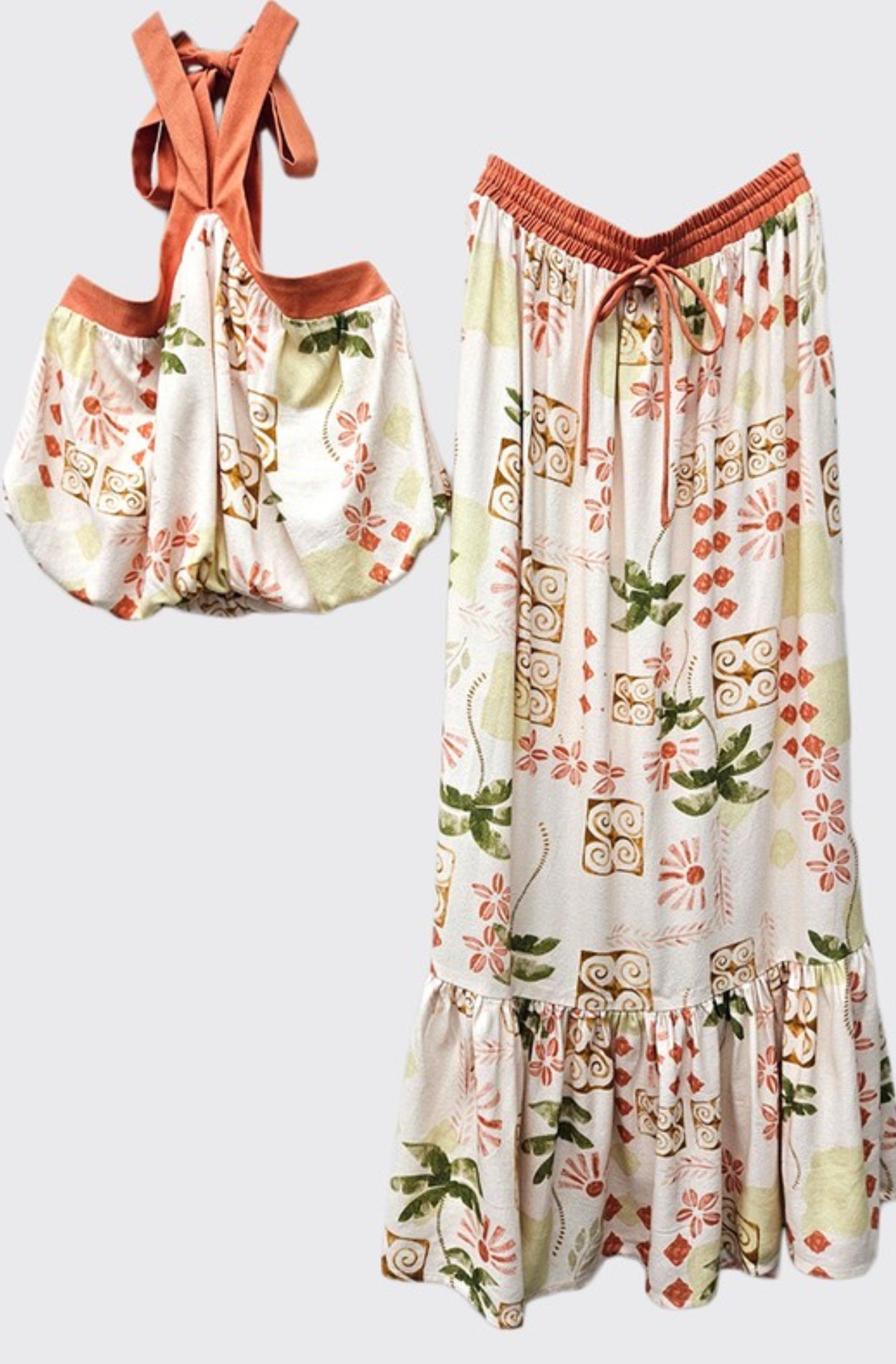 Palm Tree Skirt Set