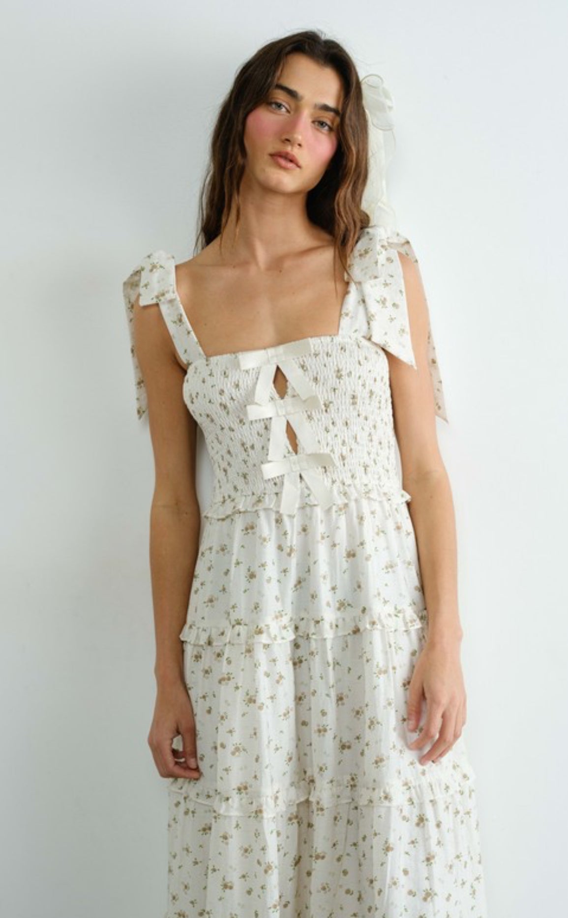 Ribbon Smocked Dress