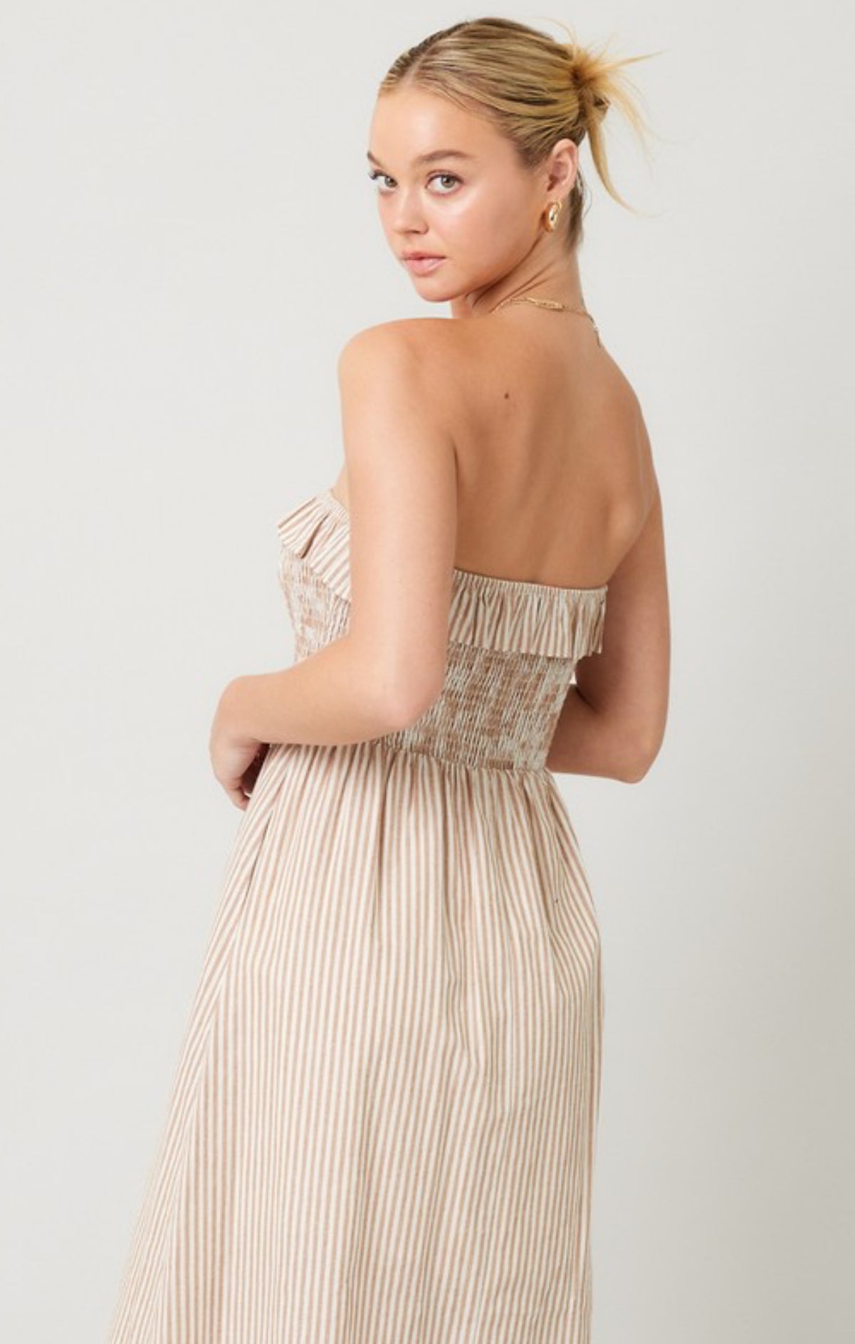 Strapless Midi Dress