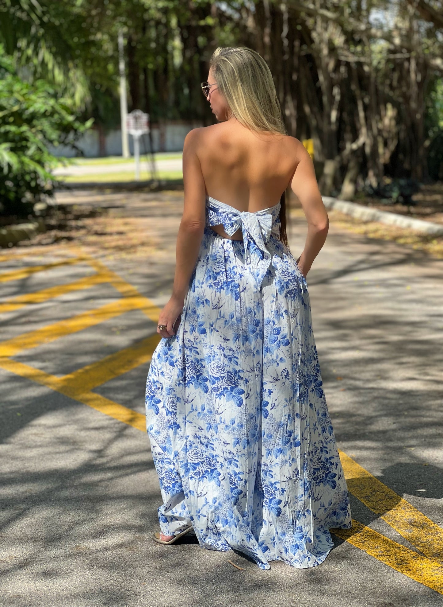 Blue Flowers Jumpsuit