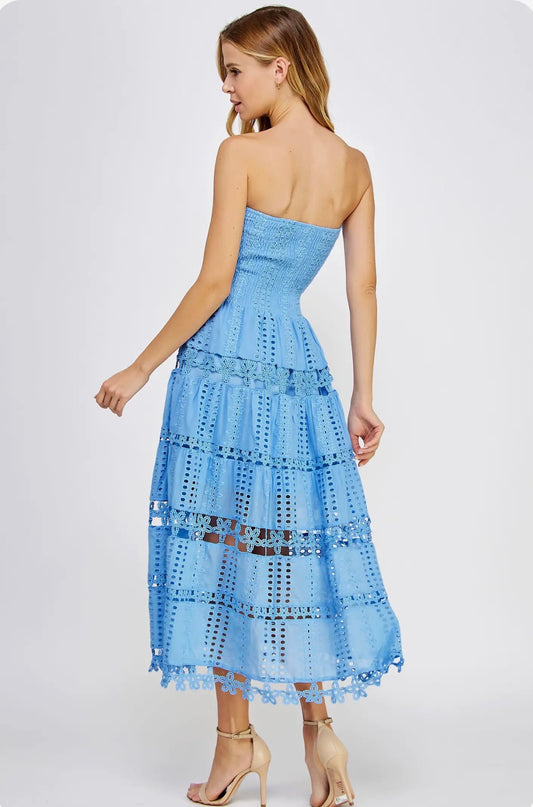 Eyelet Tube Dress