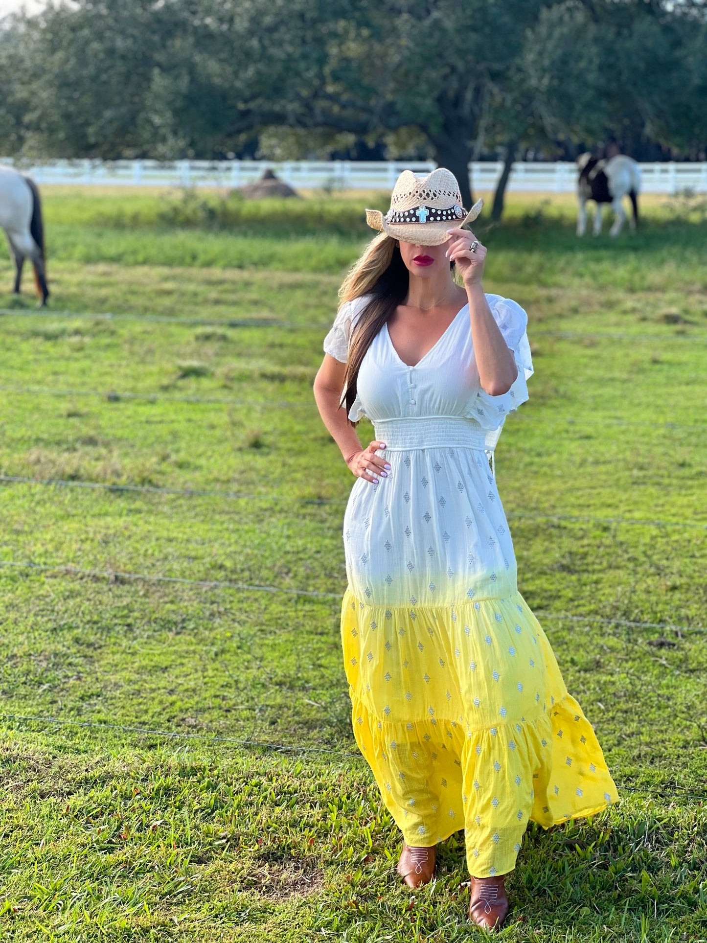 Yellow Ombré Maxi Dress