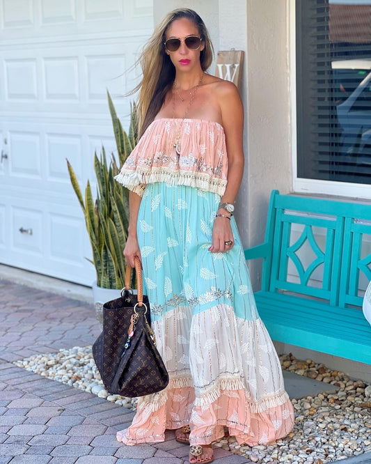 Fringe Tubetop Dress