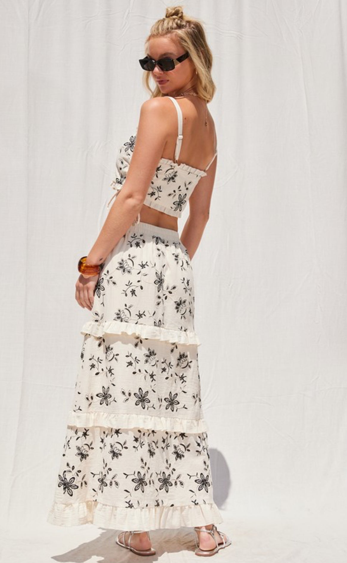 Side Tie Skirt Set