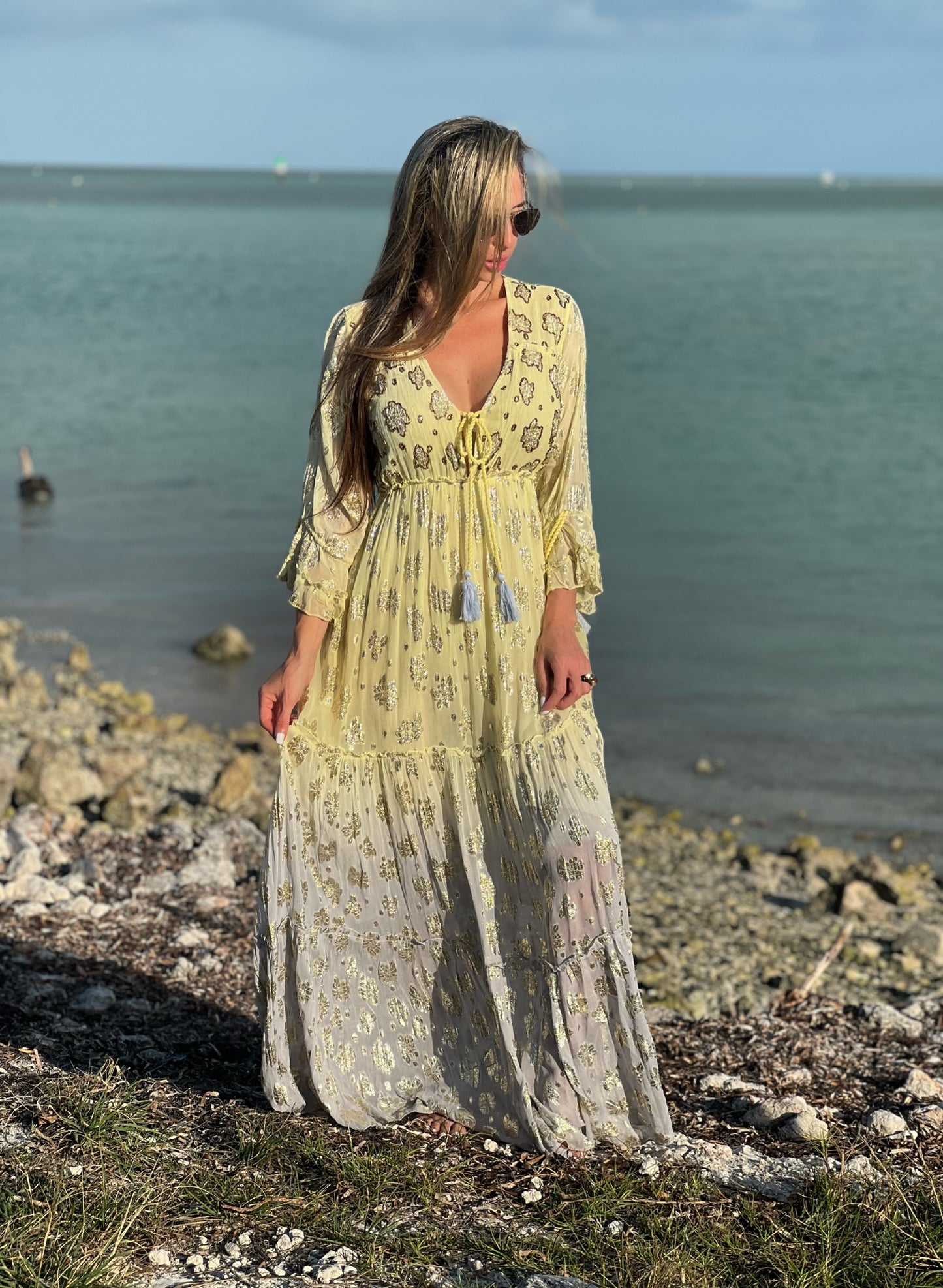 Yellow Hombre Boho Dress