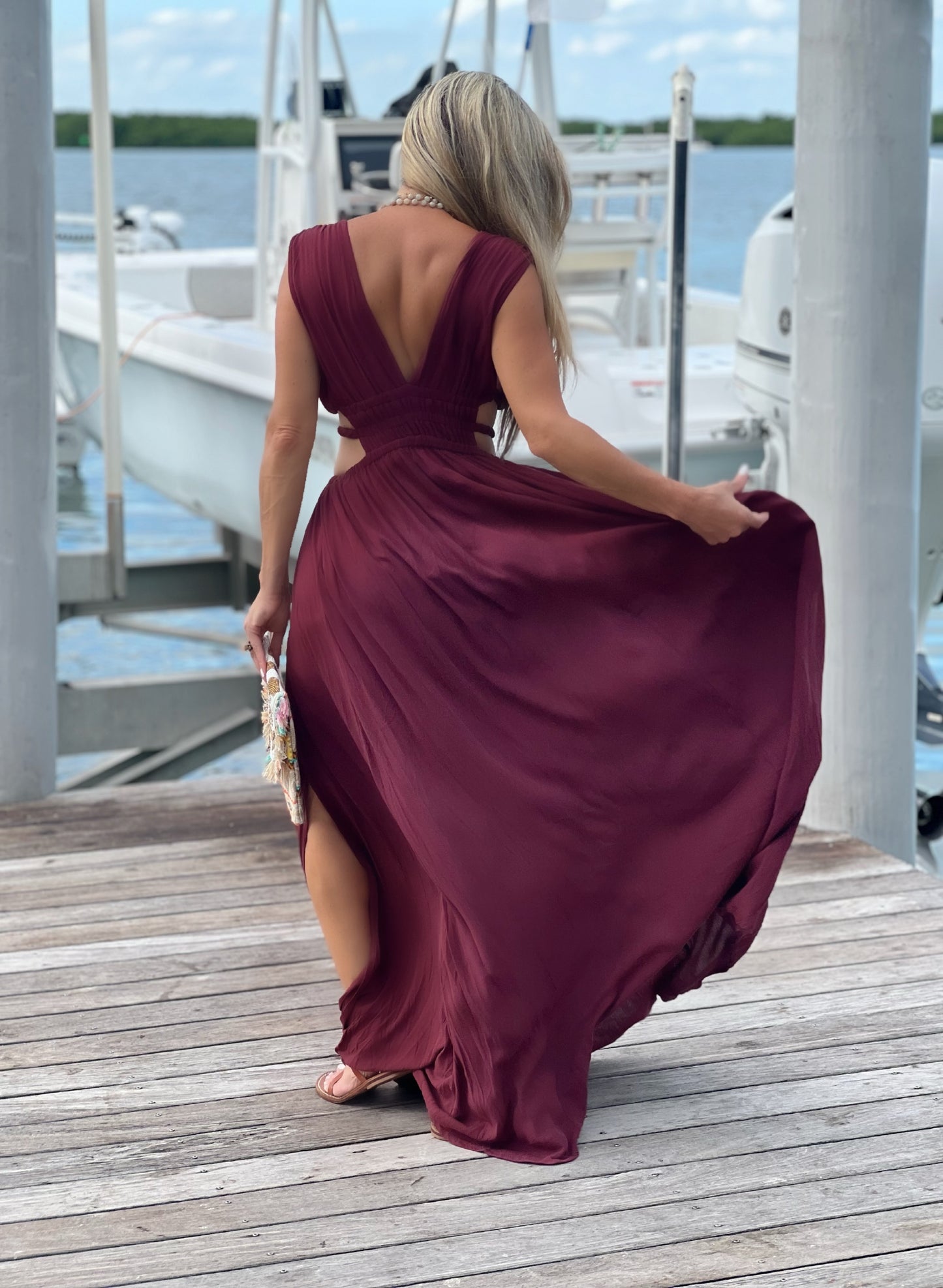 Burgundy Goddess Dress