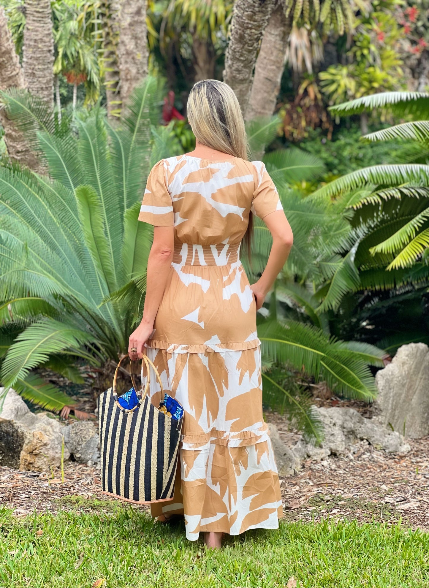 Camel Tiered Dress