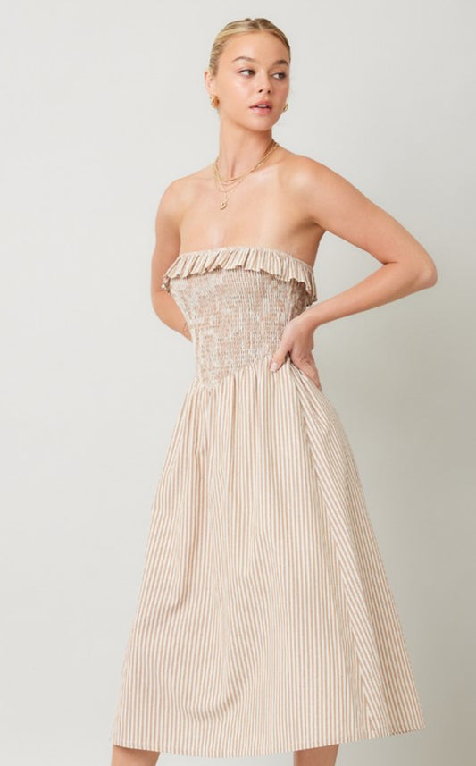 Strapless Midi Dress