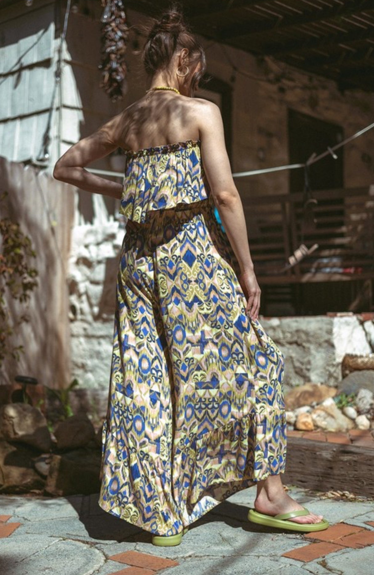 Printed Wide Leg Jumpsuit
