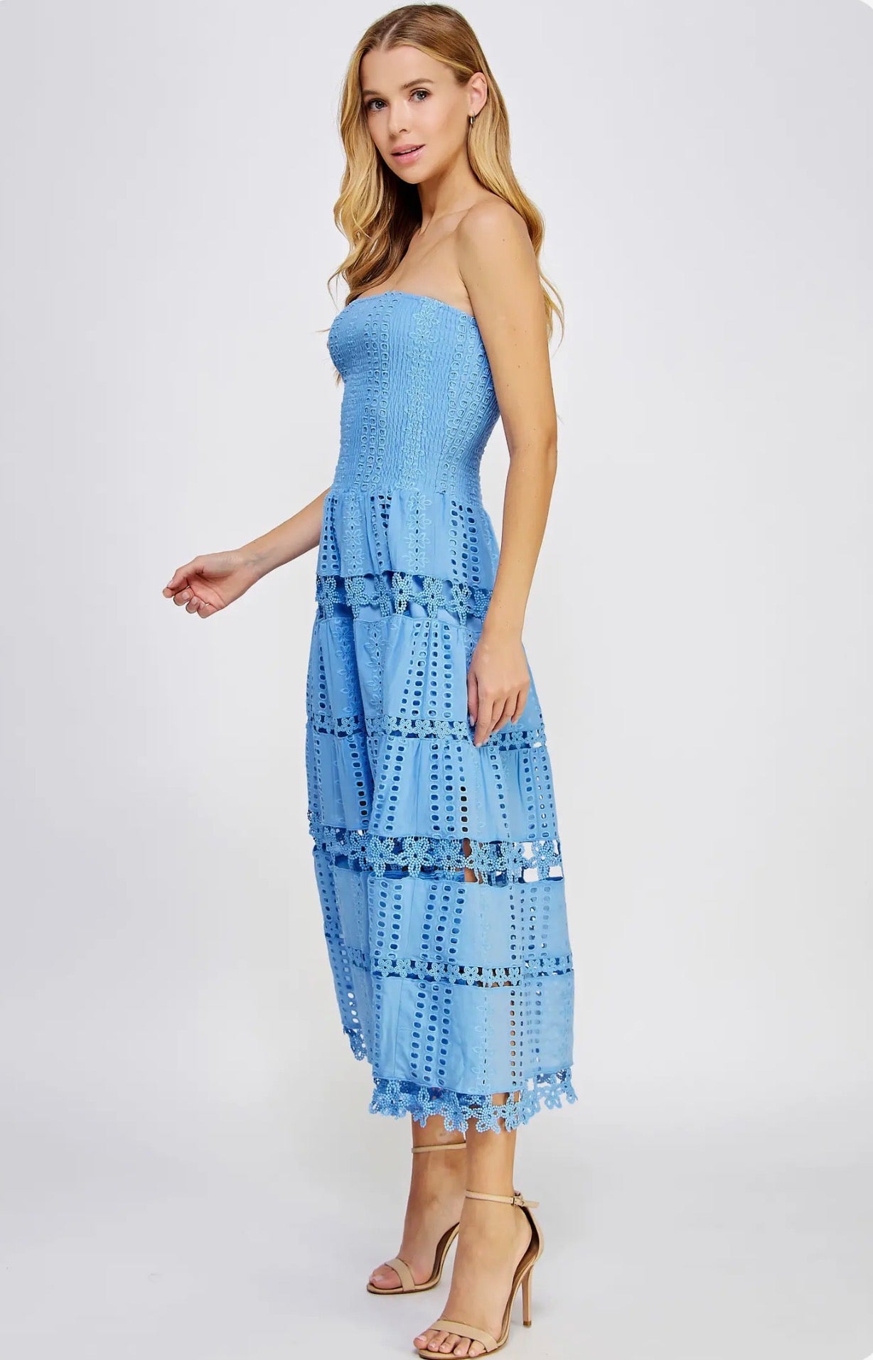 Eyelet Tube Dress