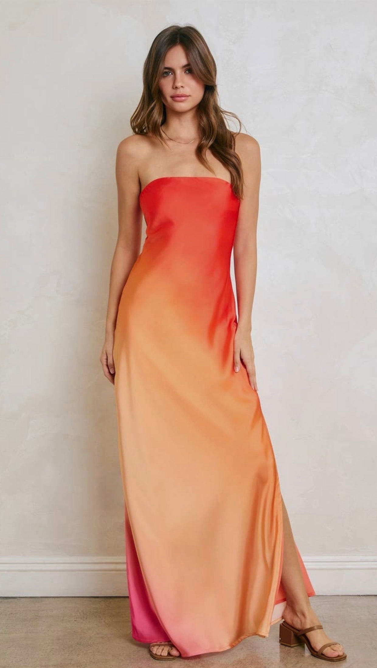 Ombre Strapless Dress