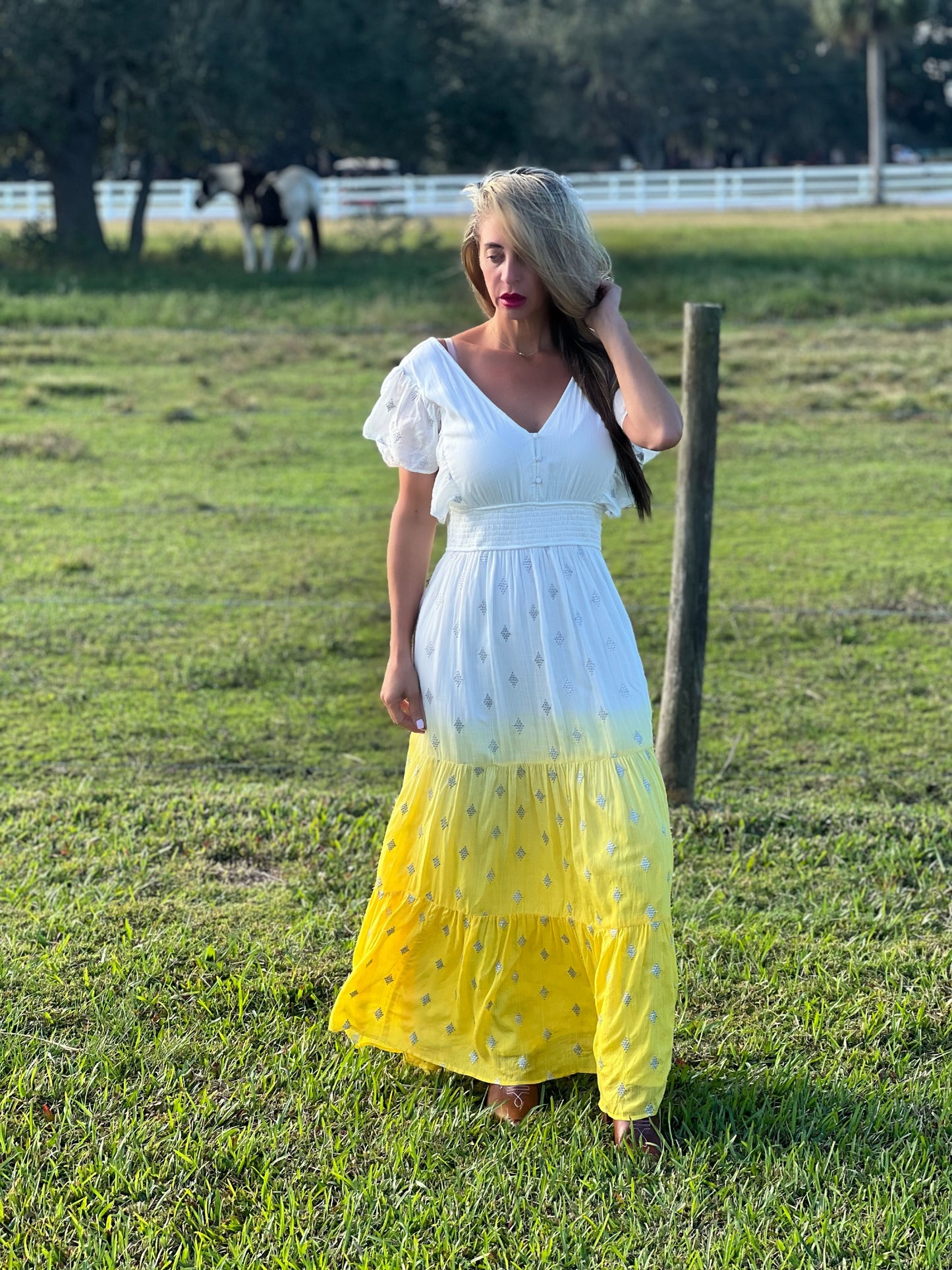 Yellow Ombré Maxi Dress