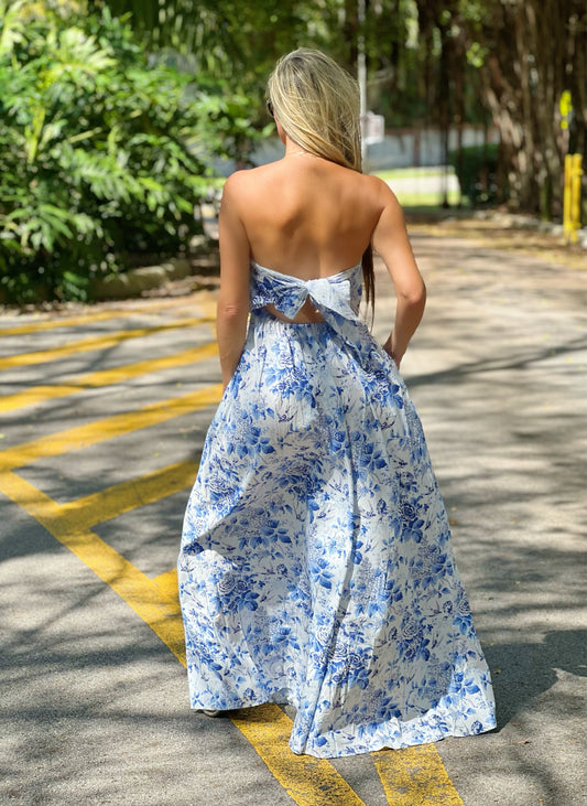 Blue Flowers Jumpsuit