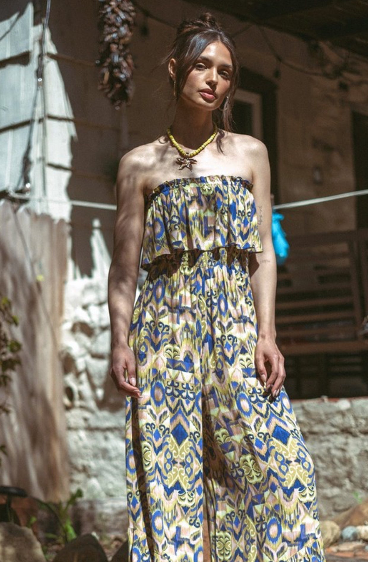 Printed Wide Leg Jumpsuit