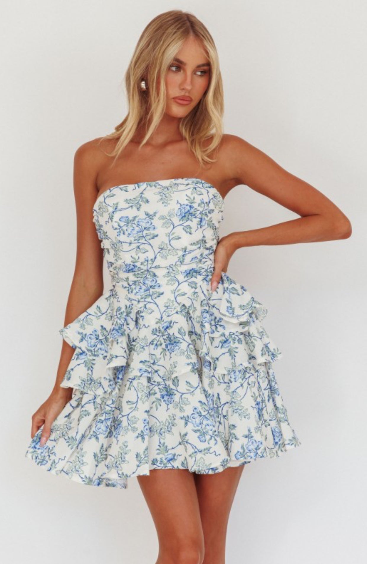 Floral Tiered Mini Dress