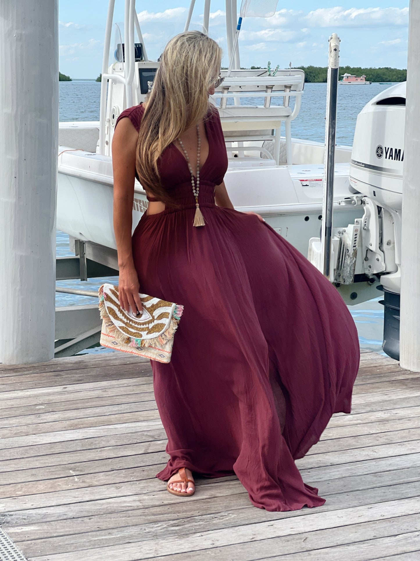 Burgundy Goddess Dress