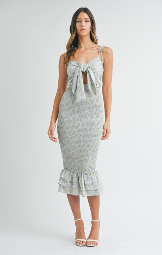Self Tie Midi Dress