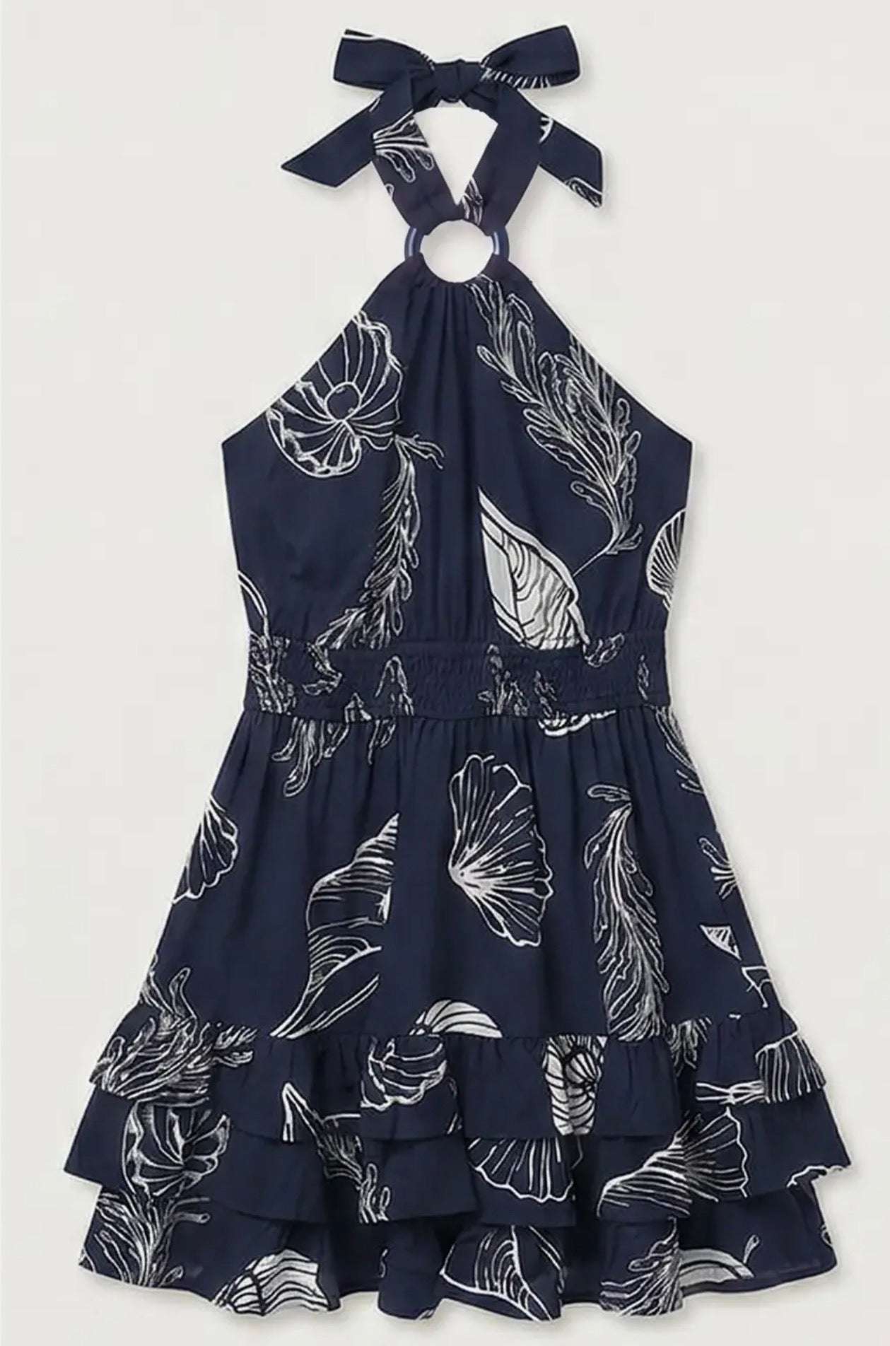 Navy Halter Mini Dress