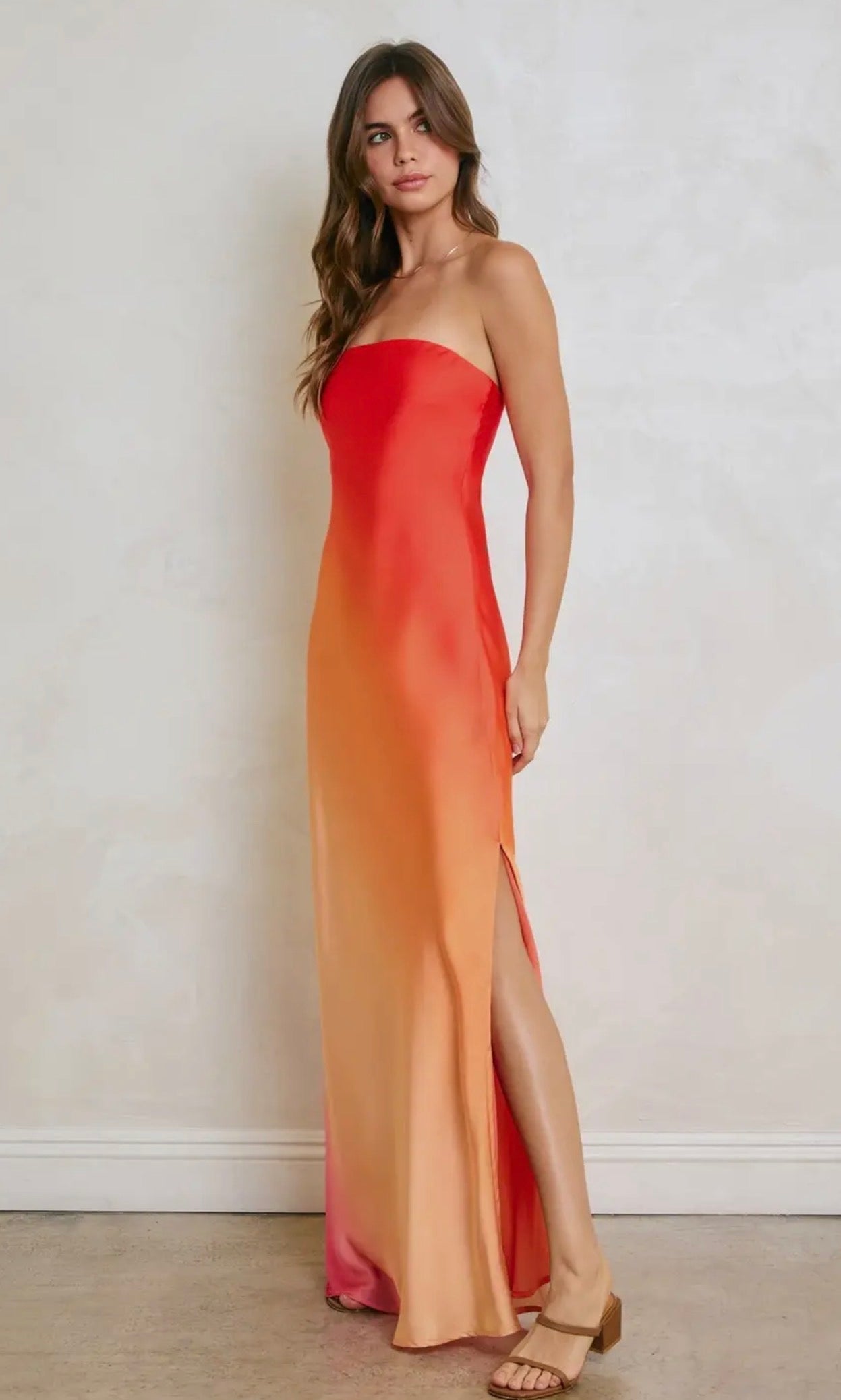 Ombre Strapless Dress