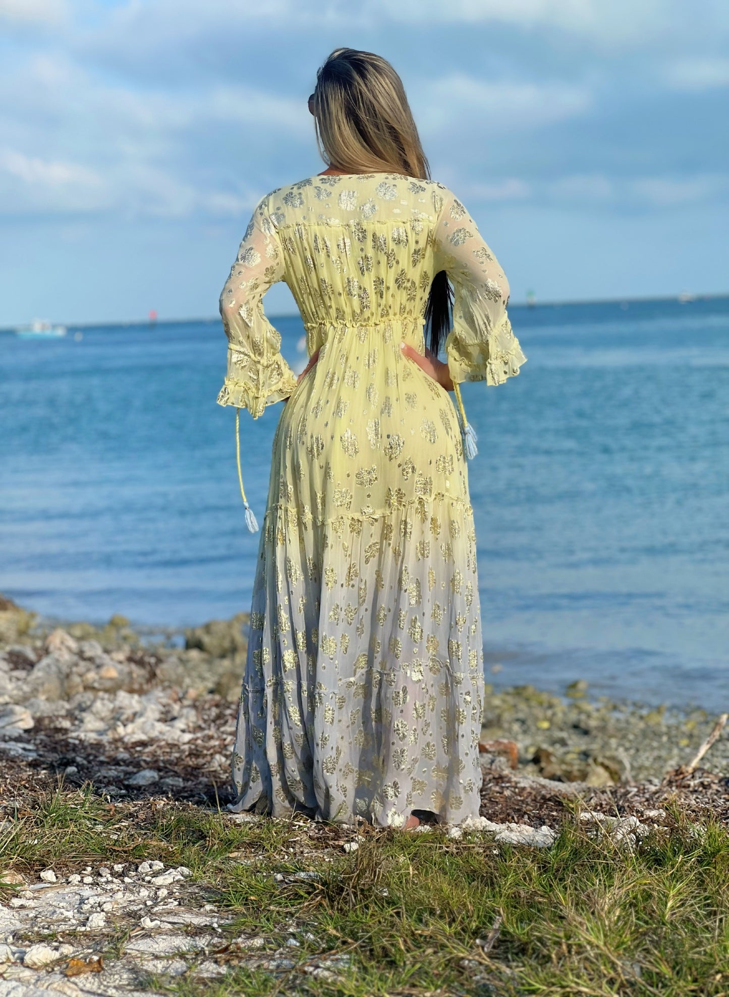 Yellow Hombre Boho Dress