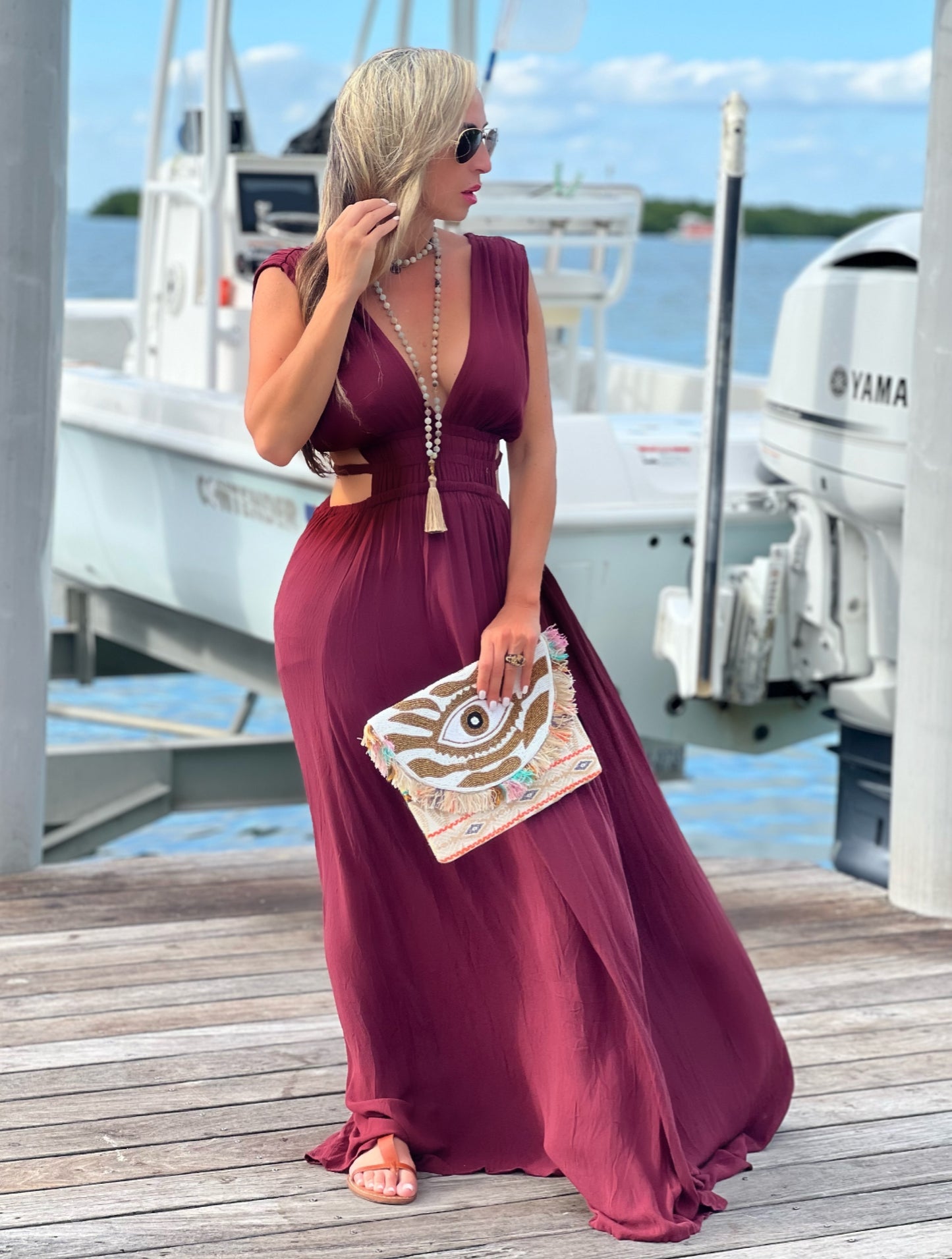 Burgundy Goddess Dress