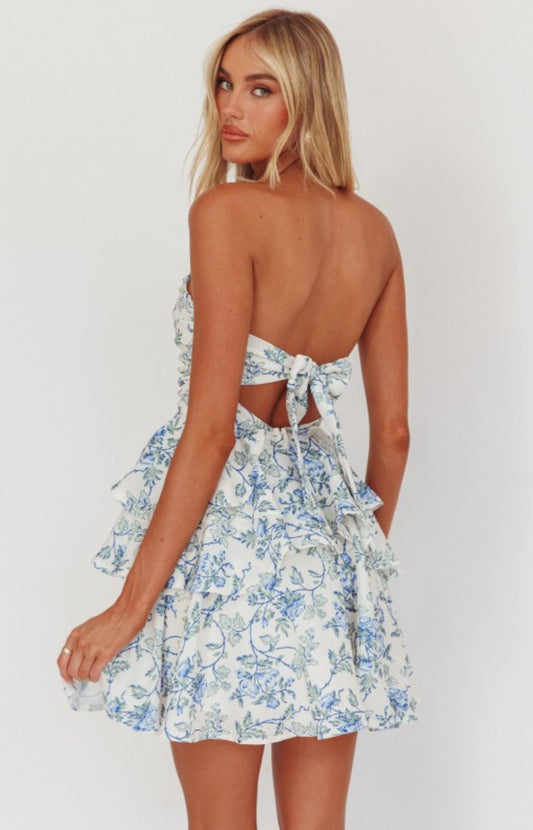 Floral Tiered Mini Dress