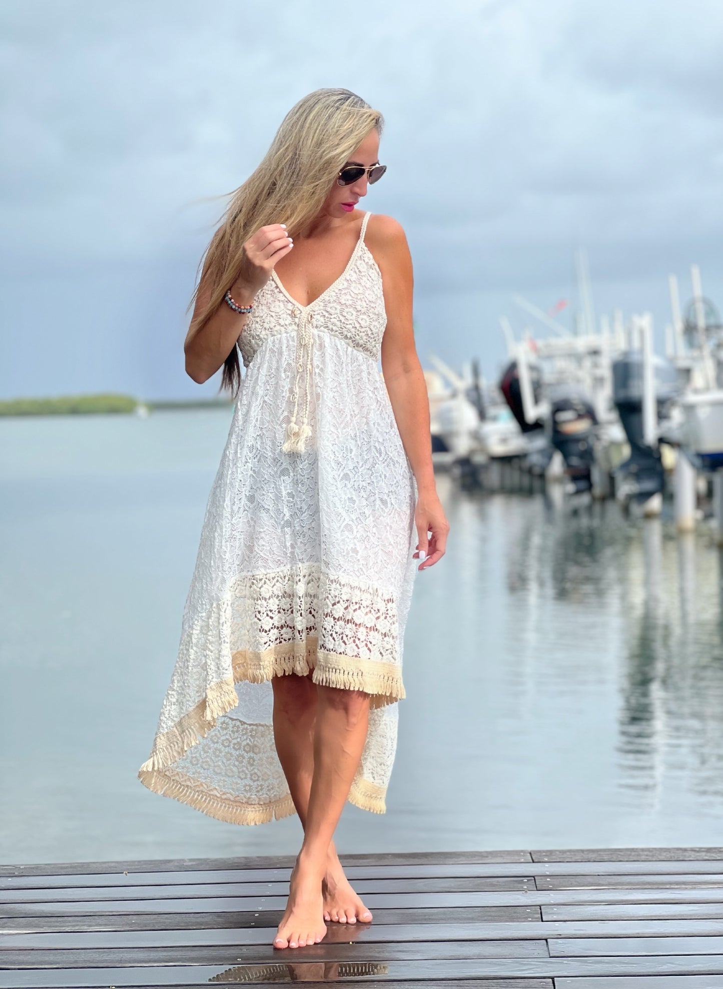 Asymmetrical Lace Dress