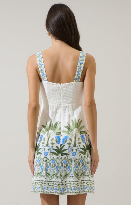 Palm Floral Mini Dress