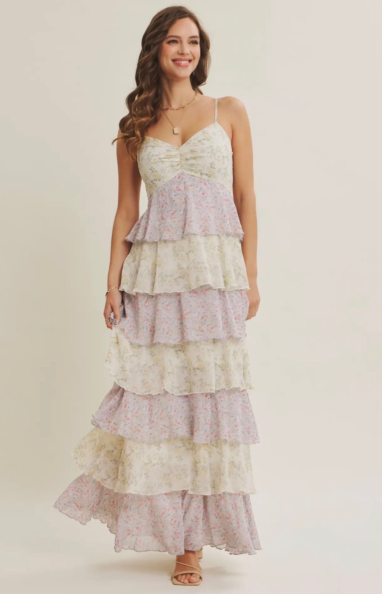 Floral Tiered Maxi Dress