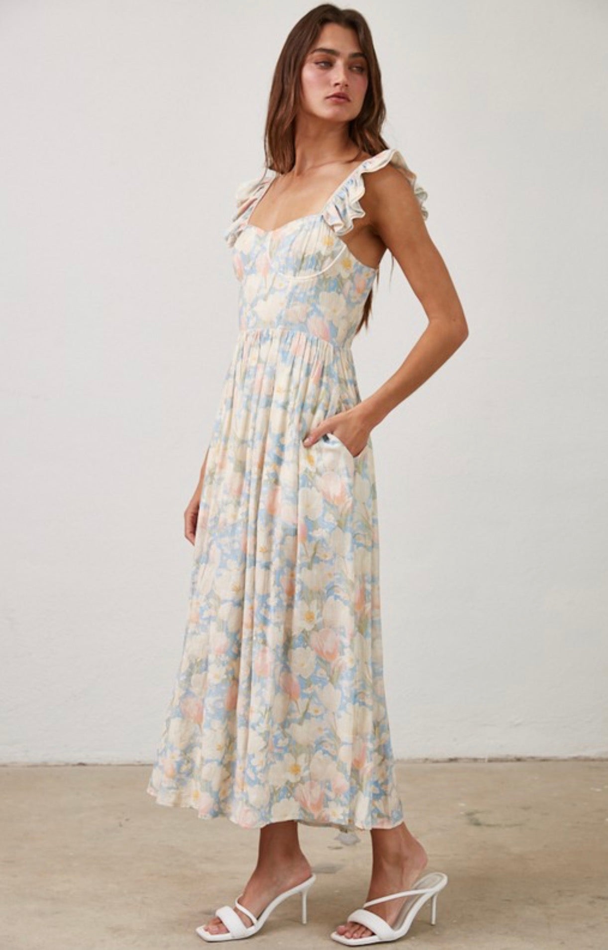 Floral Strap Maxi Dress