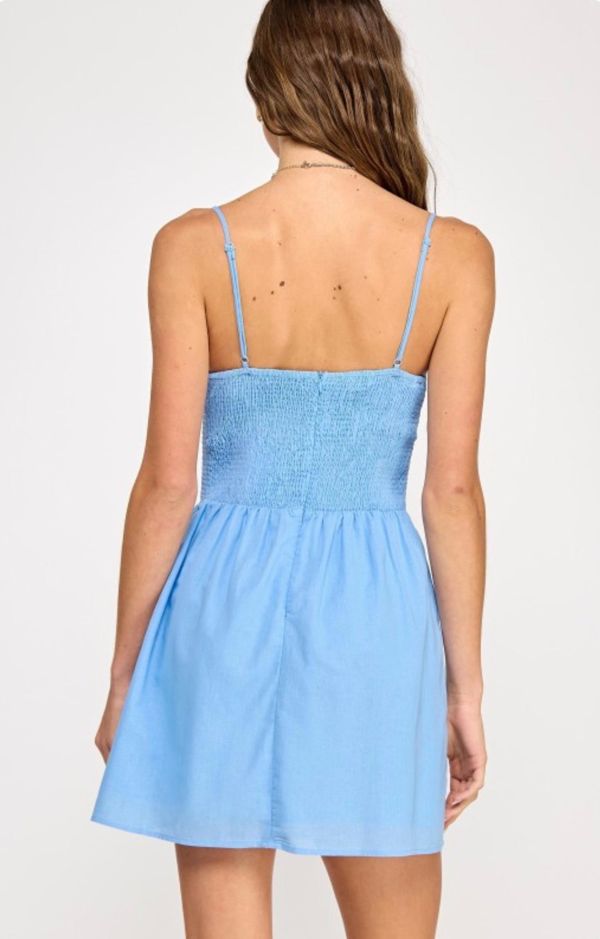 Top Stitch Bustier Mini Dress