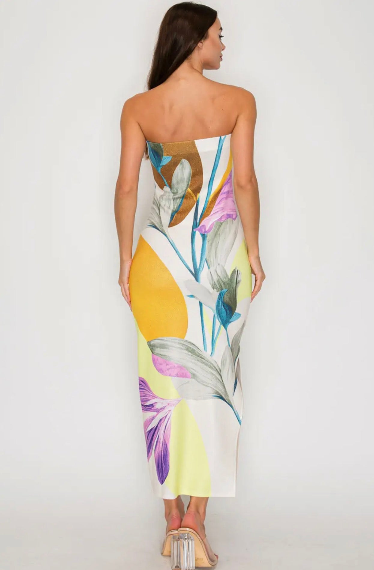 Floral Strapless Dress