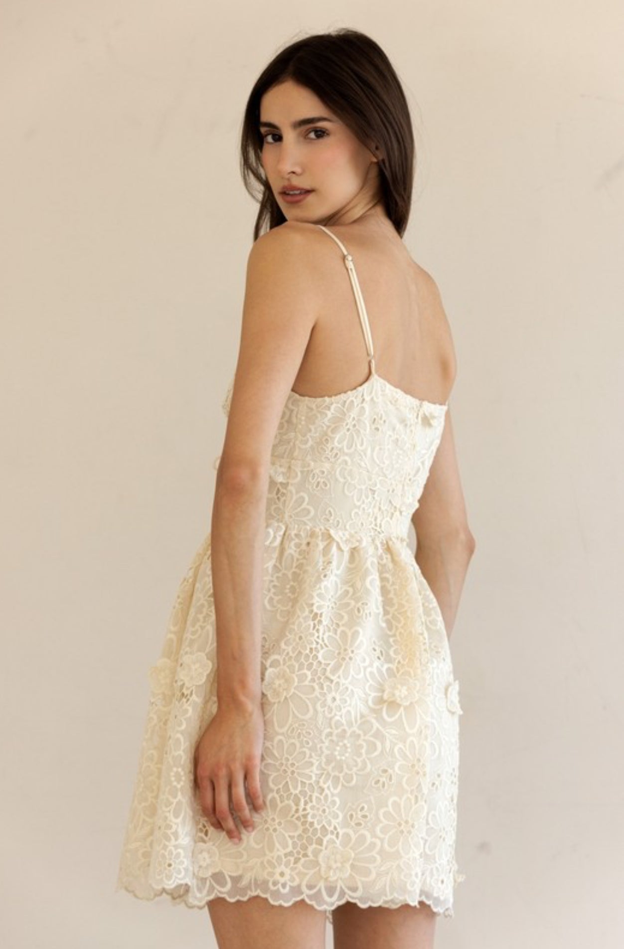 Floral Lace Mini Dress