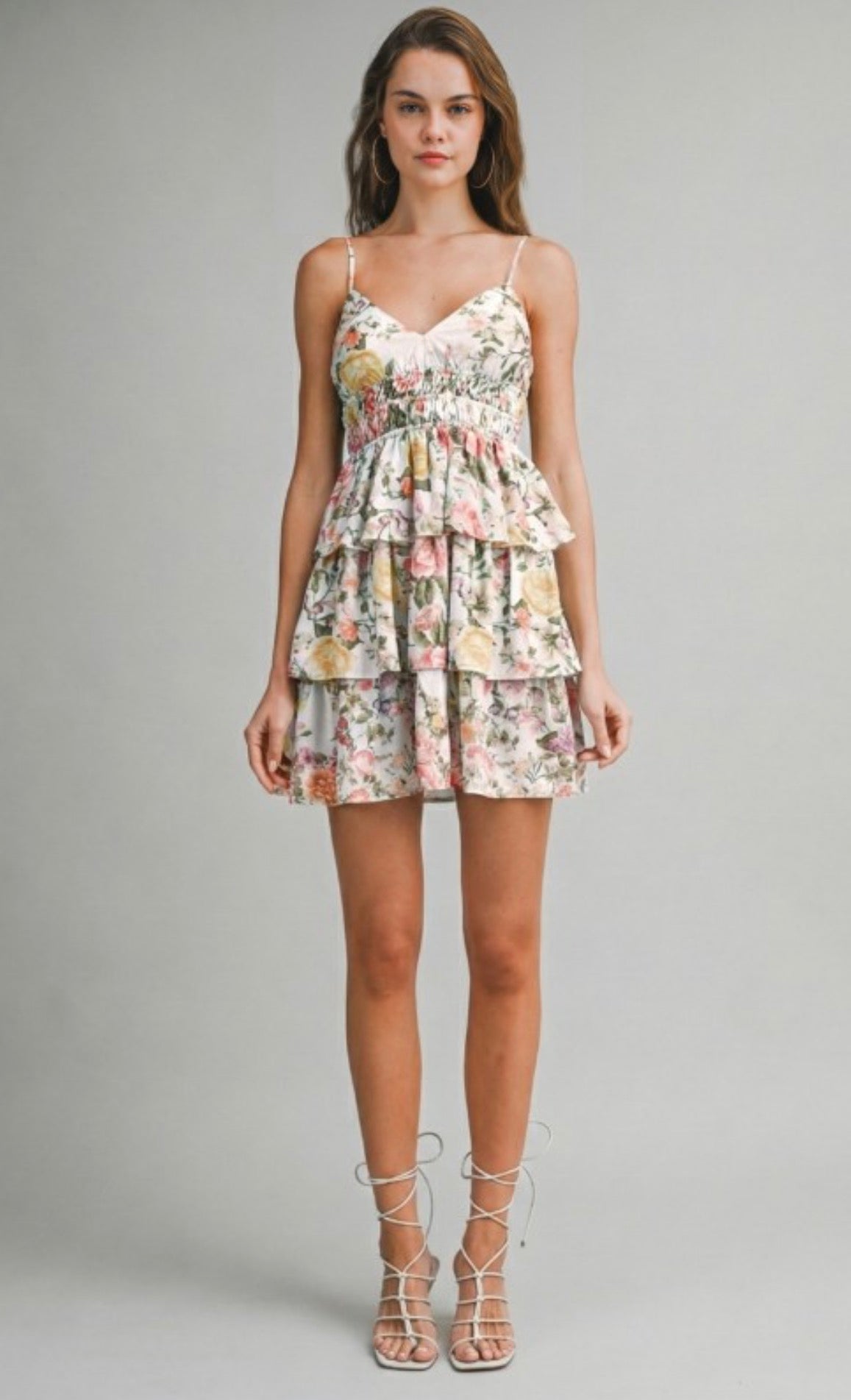 Floral Tier Mini Dress