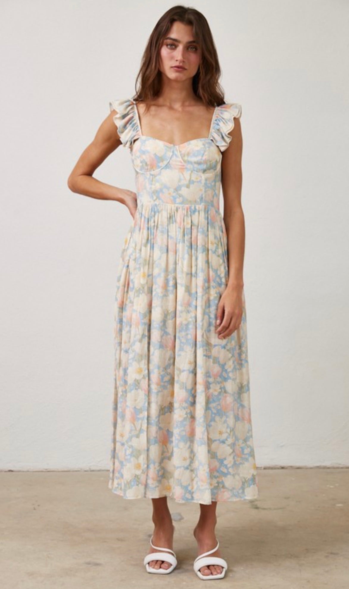 Floral Strap Maxi Dress