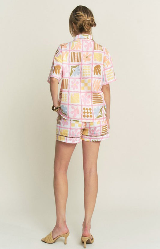 Tropical Top & Shorts Set