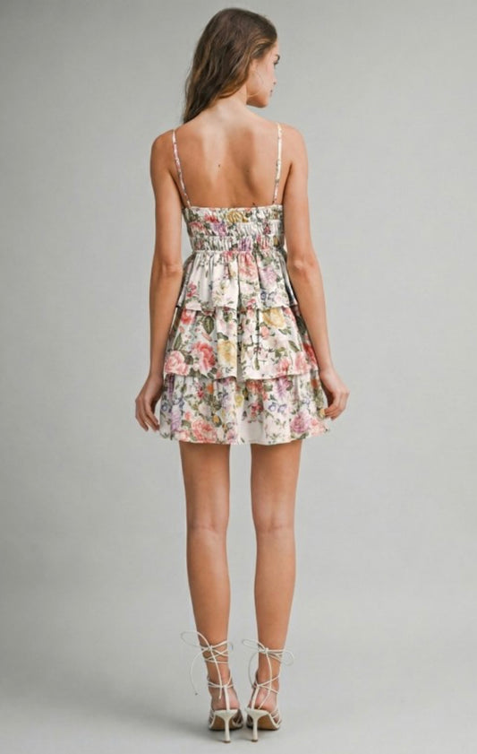 Floral Tier Mini Dress