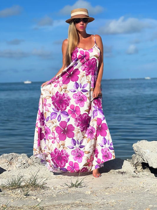 Flowy Floral Slip Maxi Dress