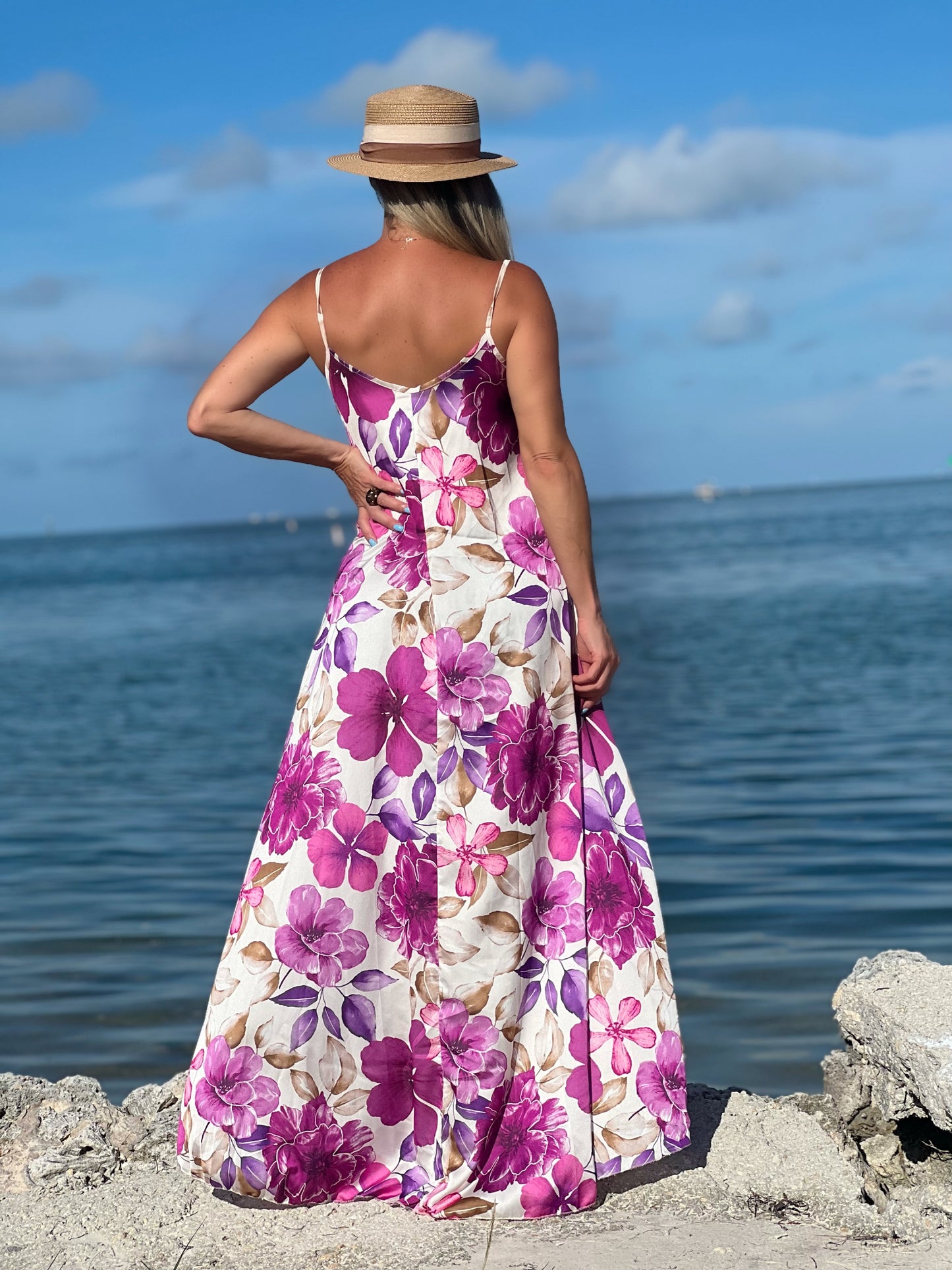 Flowy Floral Slip Maxi Dress