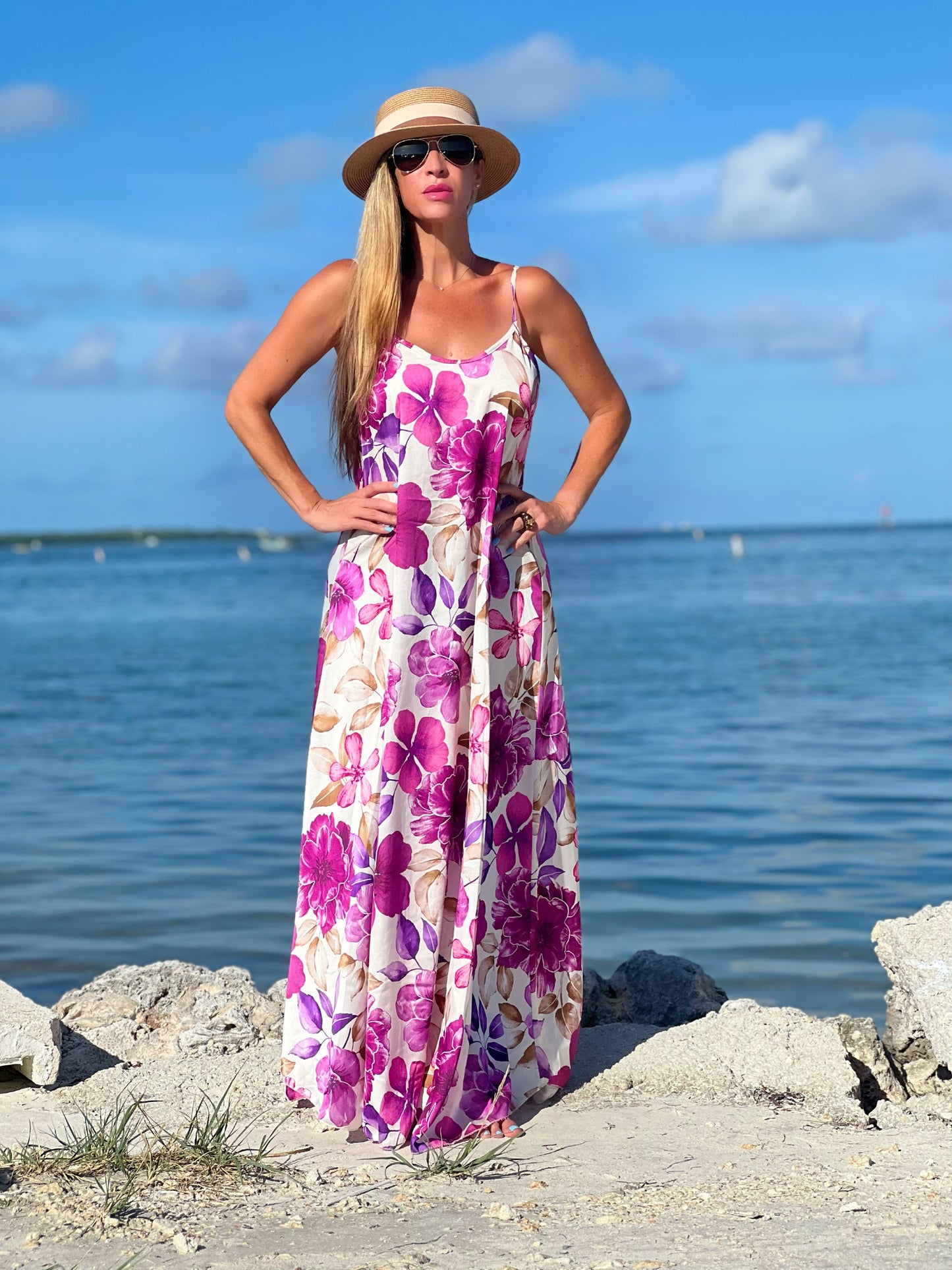 Flowy Floral Slip Maxi Dress