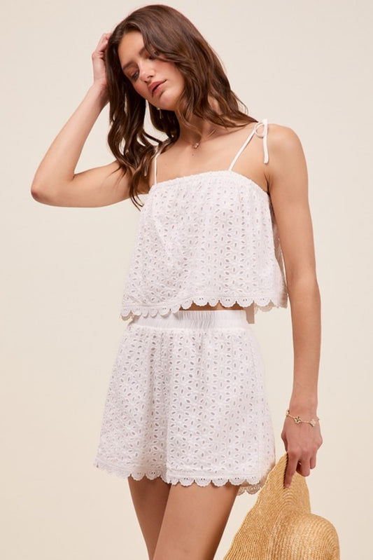 Eyelet Summer Short Set