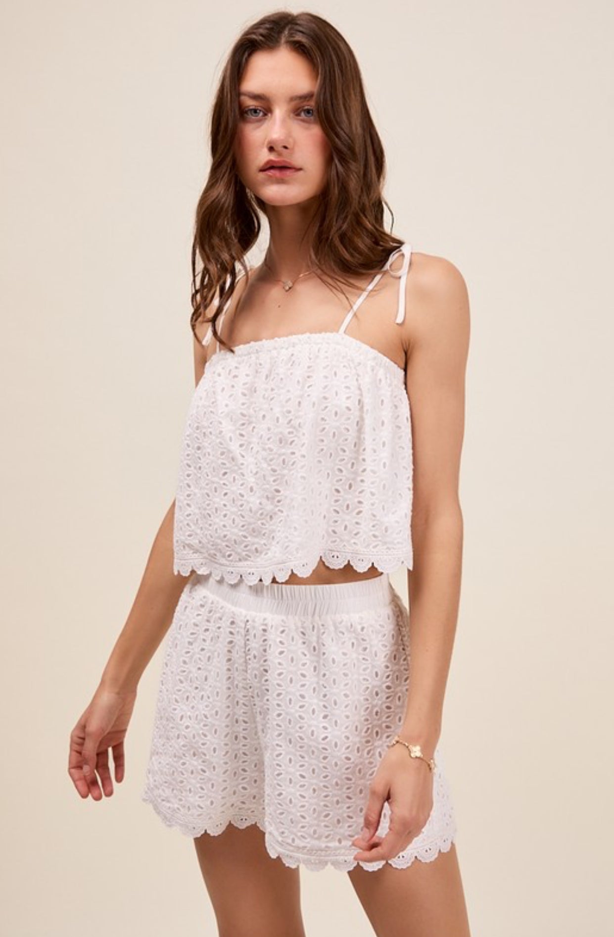 Eyelet Summer Short Set
